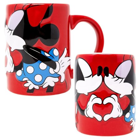 MICKEY MOUSE 14 oz Disney Mickey & Minnie Kissing Mug 809330